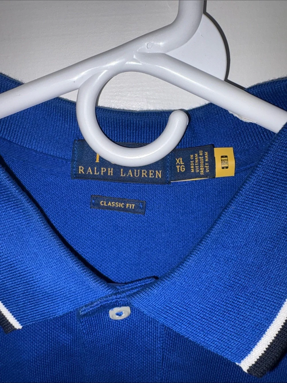 Ralph Lauren Bright Blue Polo with Crest and Sleeve Number